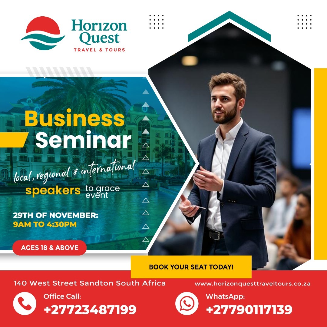Horizon Quest Travel and Tours SA – Business Seminar