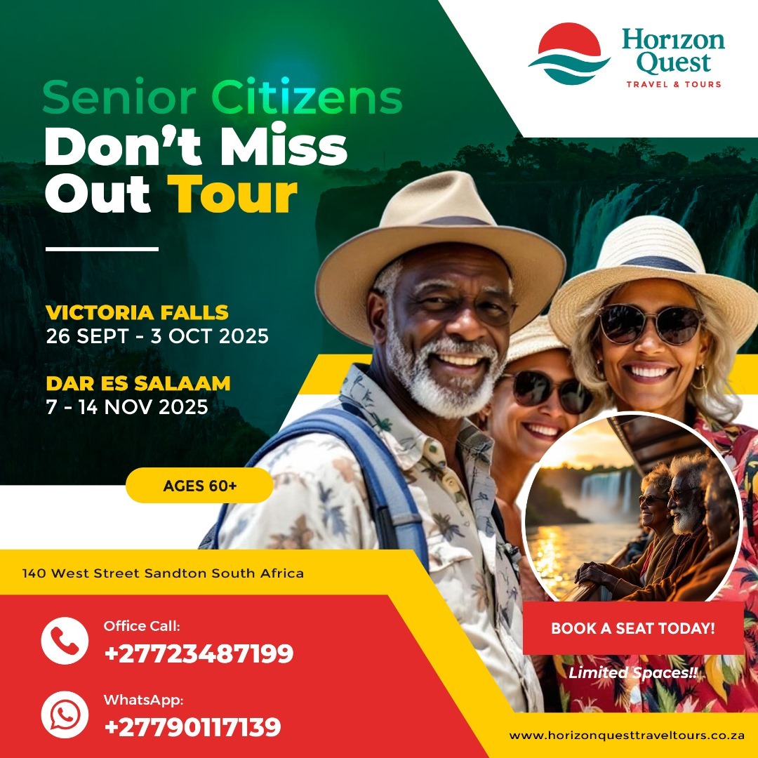 Senior Citizens: Victoria Falls & Dar-As-Salem Retreat Tour!